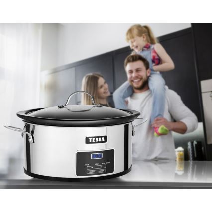 TESLA Electronics SlowCook - Olla de cocción lenta 5,6 l 250W/230V