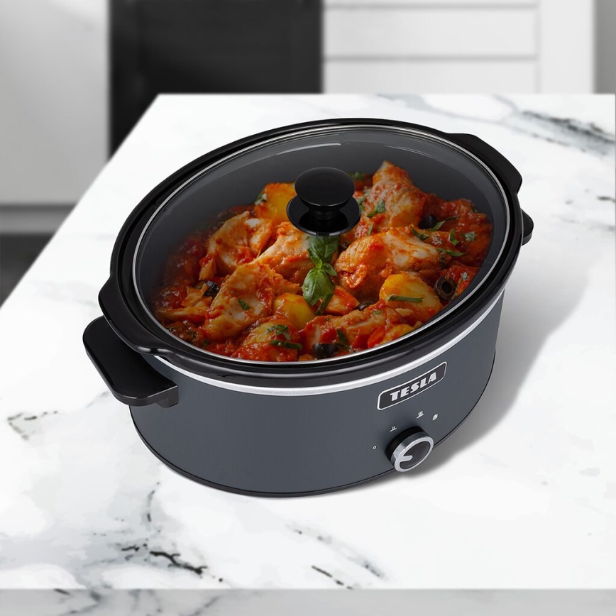 TESLA Electronics SlowCook - Olla de cocción lenta 6,5 l 270W/230V