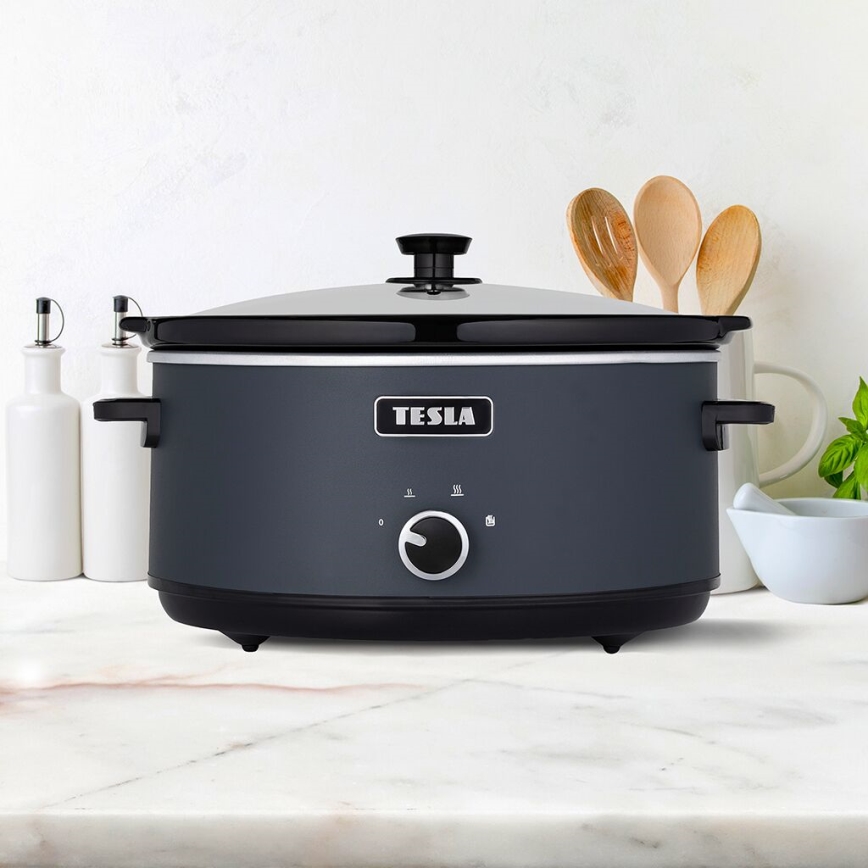 TESLA Electronics SlowCook - Olla de cocción lenta 6,5 l 270W/230V