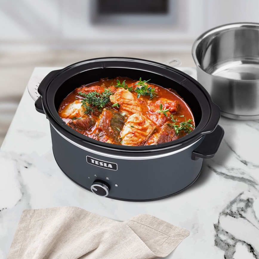 TESLA Electronics SlowCook - Olla de cocción lenta 6,5 l 270W/230V