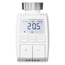 TESLA Smart - Cabezal termostático inalámbrico inteligente con pantalla LCD 2xAA
