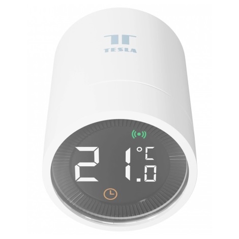 TESLA Smart - Cabezal termostático inalámbrico inteligente con pantalla LCD 2xAA