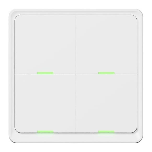 TESLA Smart - Interruptor inalámbrico inteligente para casa 4P 1xCR2430 ZigBee