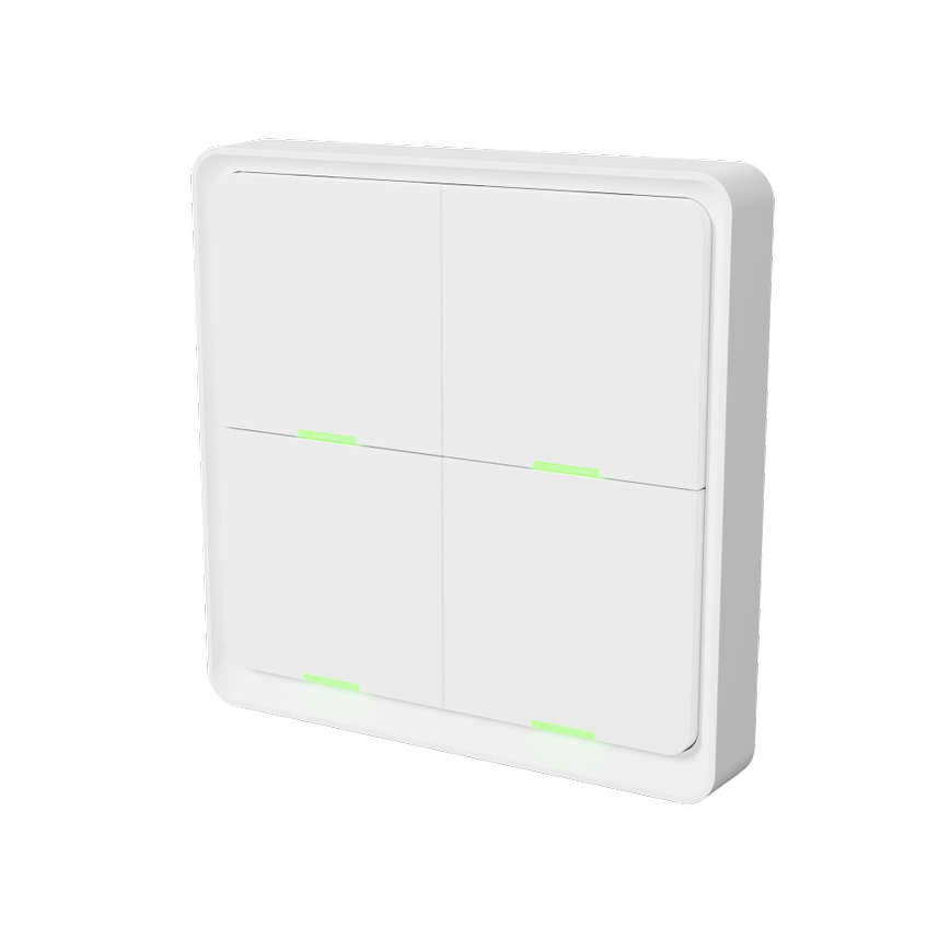 TESLA Smart - Interruptor inalámbrico inteligente para casa 4P 1xCR2430 ZigBee