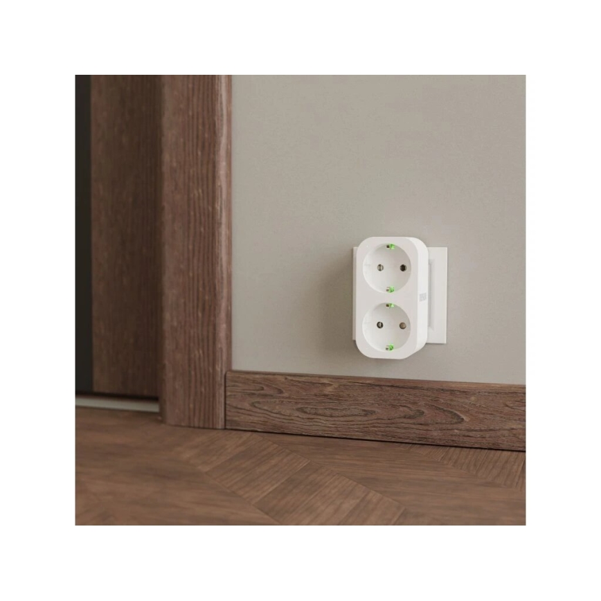 TESLA Smart - Regleta inteligente multicontactos 2x16A/230V Tipo F Wi-Fi Tuya