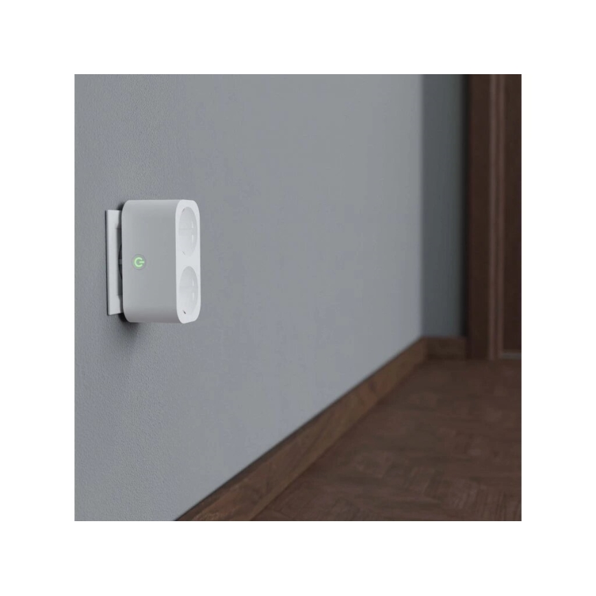 TESLA Smart - Regleta inteligente multicontactos 2x16A/230V Tipo F Wi-Fi Tuya