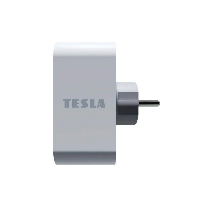 TESLA Smart - Regleta inteligente multicontactos 2x16A/230V Tipo F Wi-Fi Tuya