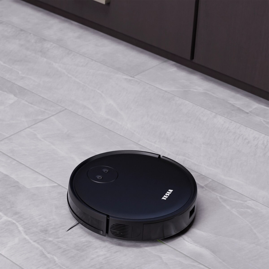TESLA Smart - Robot aspirador inteligente 2en1 2000 mAh Wi-Fi negro + control remoto