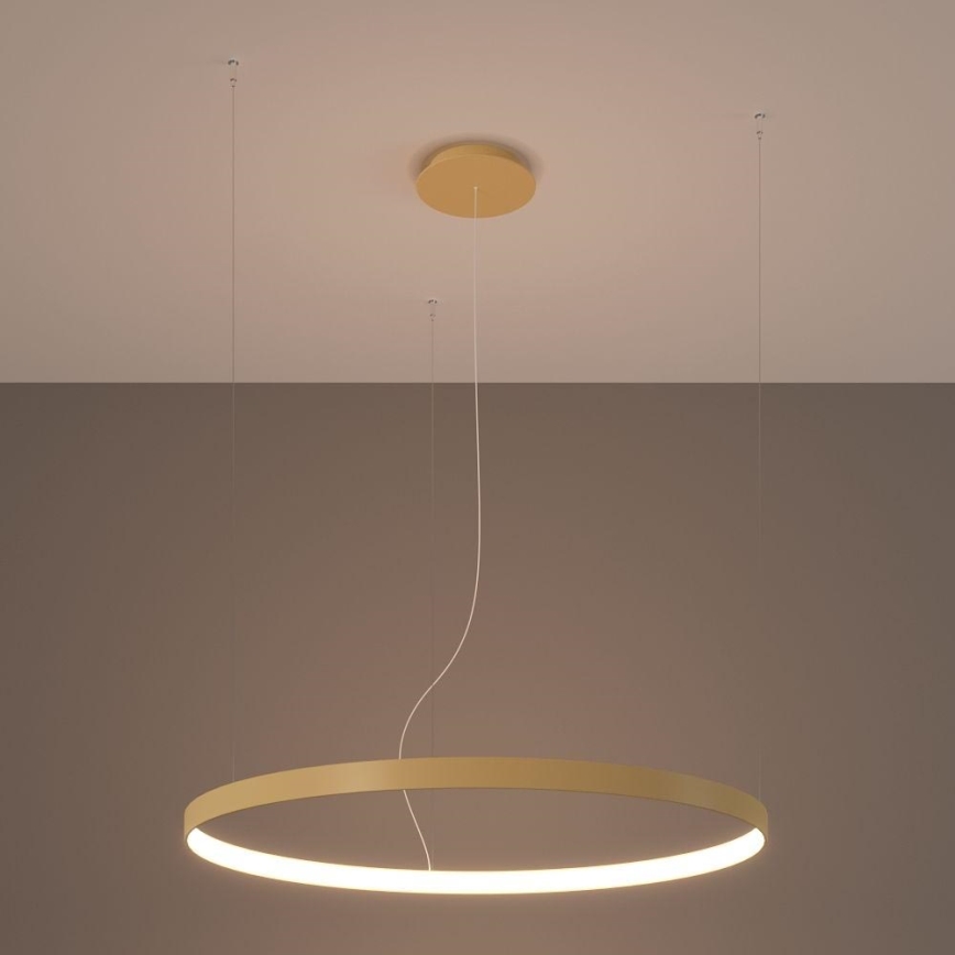 Thoro TH.174 - Lámpara LED colgante RIO LED/50W/230V CRI 90 3000K diá. 78 cm dorado