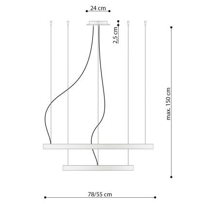 Thoro TH.178 - Lámpara LED colgante RIO LED/80W/230V CRI 95 4000K blanco