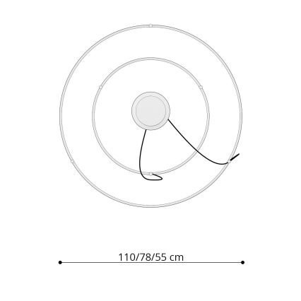 Thoro TH.178 - Lámpara LED colgante RIO LED/80W/230V CRI 95 4000K blanco
