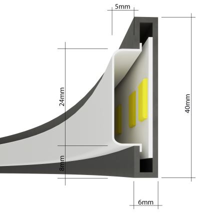 Thoro TH.216 - Lámpara LED colgante RIO LED/30W/230V CRI90 3000K diá. 55 cm dorado