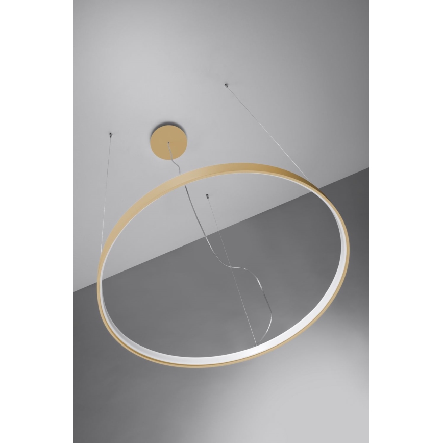 Thoro TH.217 - Lámpara LED colgante RIO LED/30W/230V CRI 95 4000K diá. 55 cm dorado
