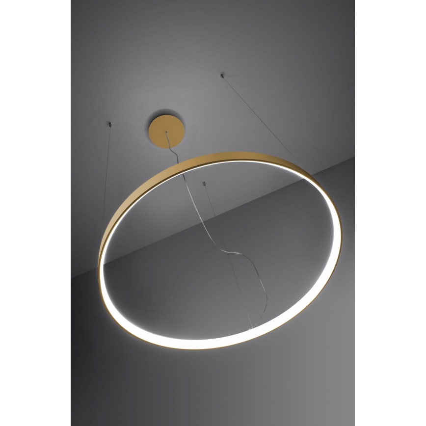 Thoro TH.217 - Lámpara LED colgante RIO LED/30W/230V CRI 95 4000K diá. 55 cm dorado