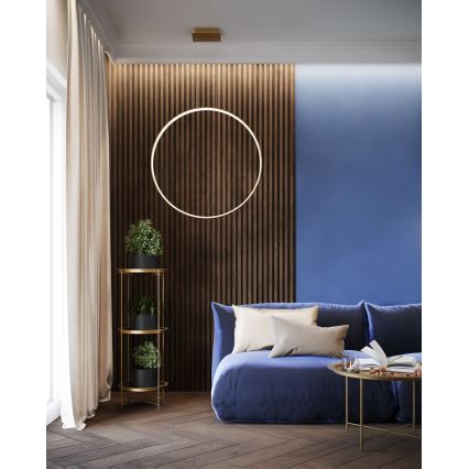 Thoro TH.220 - Lámpara LED colgante RIO LED/30W/230V CRI 90 3000K diá. 55 cm dorado