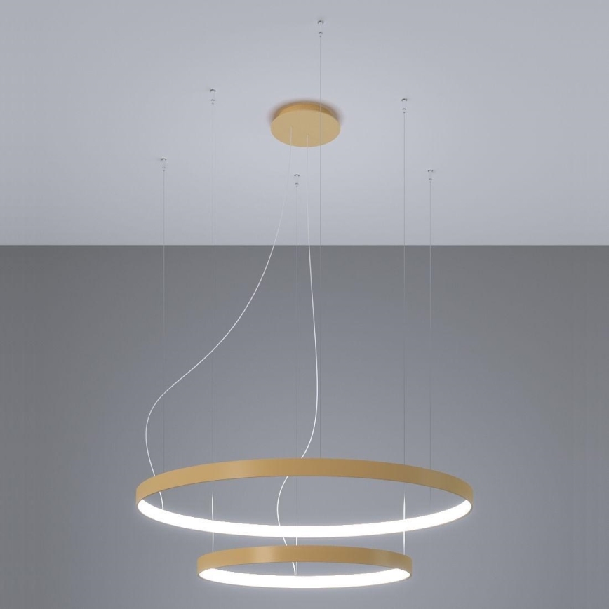 Thoro TH.268 - Lámpara LED colgante RIO LED/80W/230V CRI 95 4000K dorado