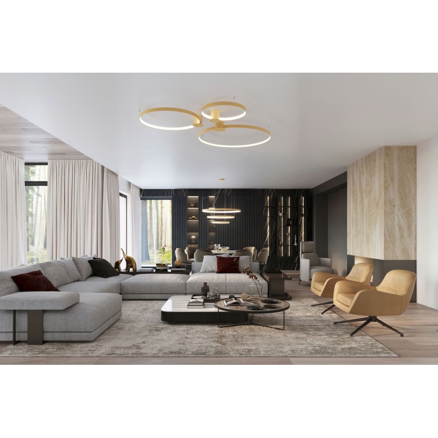 Thoro TH.268 - Lámpara LED colgante RIO LED/80W/230V CRI 95 4000K dorado