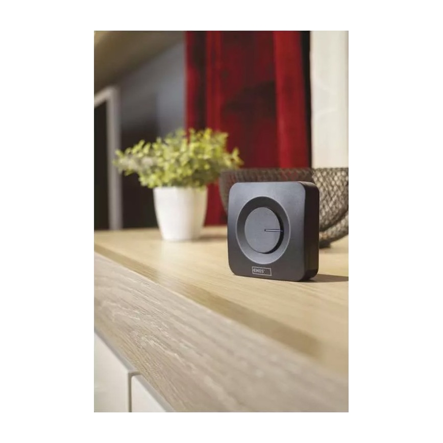 Timbre inalámbrico a pilas 3xAAA IP56 negro