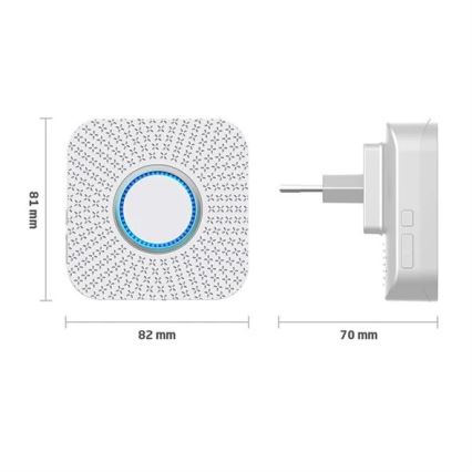 Timbre inalámbrico cinético 230V blanco