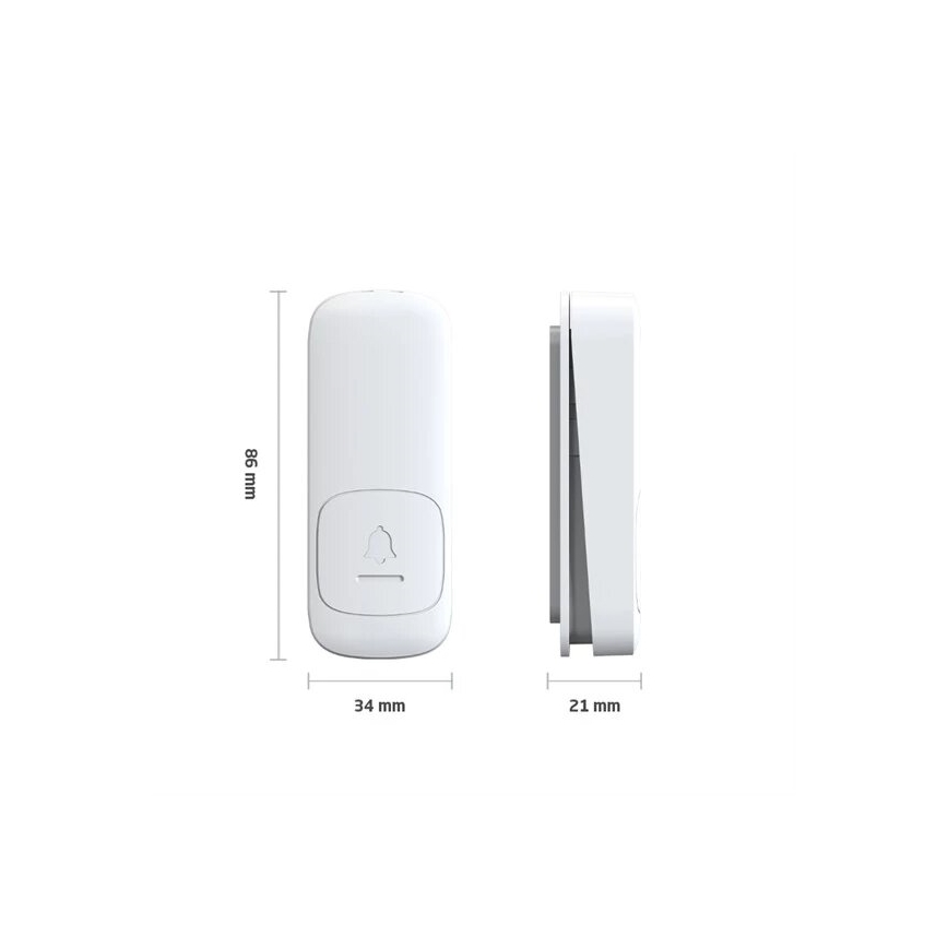 Timbre inalámbrico cinético 230V blanco
