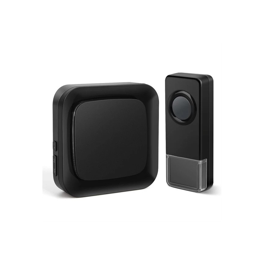 Timbre inalámbrico con enchufe integrado 230V/1xA23 IP55 negro