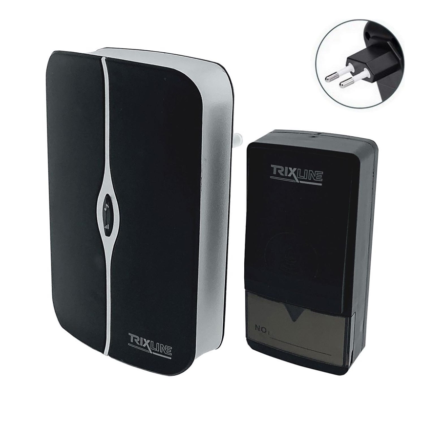 Timbre inalámbrico con enchufe integrado PIEZO BELL 230V IP40 negro