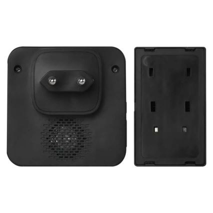 Timbre inalámbrico para enchufes 230V IP44 negro