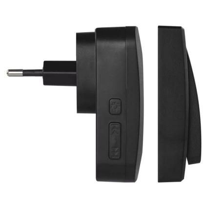 Timbre inalámbrico para enchufes 230V IP44 negro