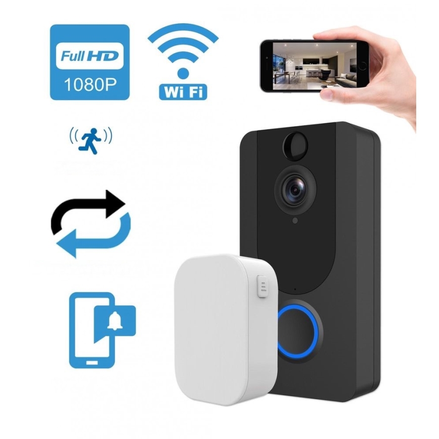 Timbre inalámbrico Wi-Fi con cámara IP64 de 1080p