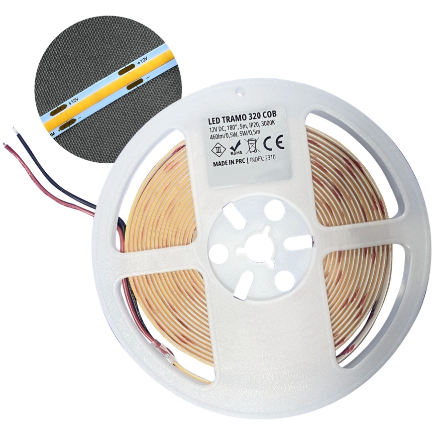 Tira LED LED/50W/12V 5 m 3000K IP65