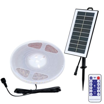 Tira solar LED 3,7V 2400mAh 5m IP65