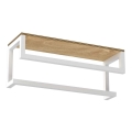 Toallero de pared con estante 14x40 cm blanco