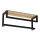 Toallero de pared con estante 14x40 cm negro