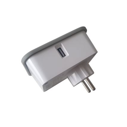 Toma inteligente con medición del consumo 3680W/230V + 2xUSB/12W/5V Wi-Fi