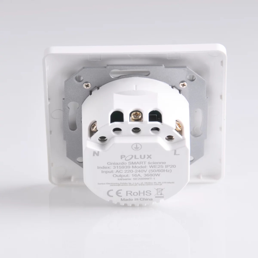 Toma inteligente SMART 3680W/230V/16A Wi-Fi Tuya SCHUKO