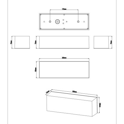 Top Light - Aplique LED de baño BOXTER LED/12W/230V IP65 4000K