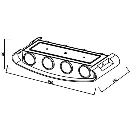 Top Light - Aplique LED para exterior RAY B LED/8W/230V IP44 4000K blanco