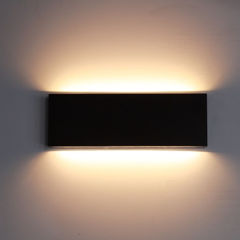 Top Light - Aplique LED para exterior OBLIGO LED/12W/230V IP65 negro