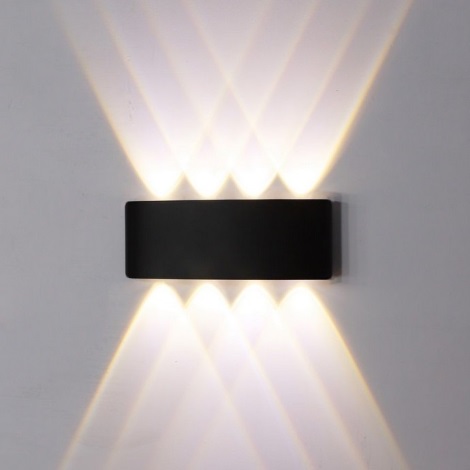 Top Light - Aplique LED para exterior RAY LED/8W/230V IP44 4000K negro