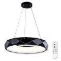 Top Light - Lámpara de araña LED regulable APOLO LED/45W/230V negro + control remoto