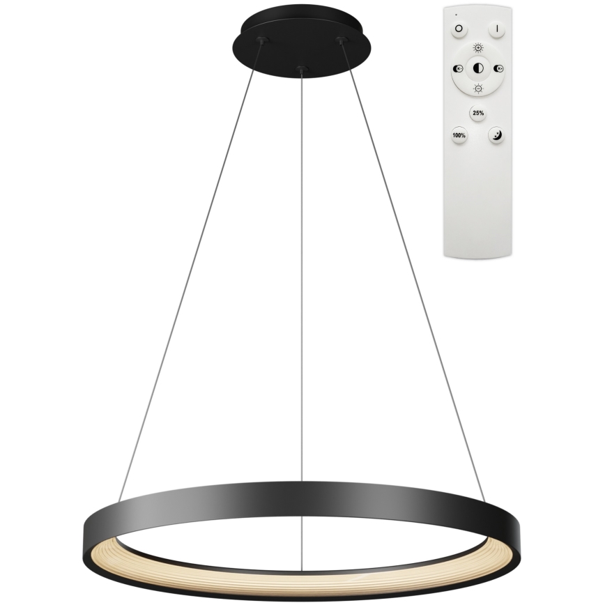 Top Light - Lámpara de araña LED regulable ORBIT LED/40W/230V 3000-6500K diá. 50 cm negro + control remoto