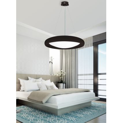 Top Light - Lámpara de araña LED regulable SALERNO LED/60W/230V 3000-6500K diá. 60 cm negro + control remoto