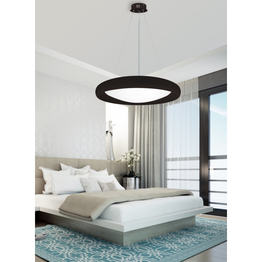Top Light - Lámpara de araña LED regulable SALERNO LED/60W/230V 3000-6500K diá. 60 cm negro + control remoto