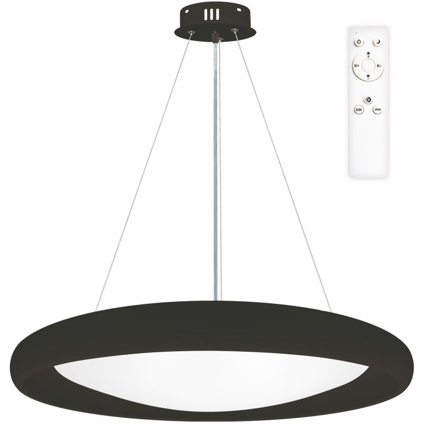 Top Light - Lámpara de araña LED regulable SALERNO LED/60W/230V 3000-6500K diá. 60 cm negro + control remoto