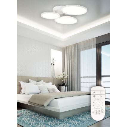 Top Light - Lámpara de techo LED regulable MERKUR LED/50W/230V 3000-6500K blanco + control remoto