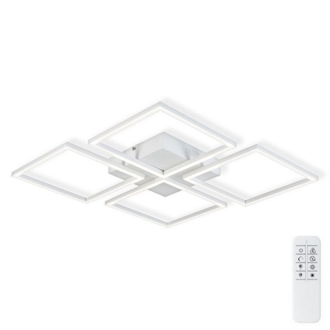 Top Light - Lámpara de techo LED regulable RIVIERA 4xLED/16,25W/230V cuadrado blanco + control remoto