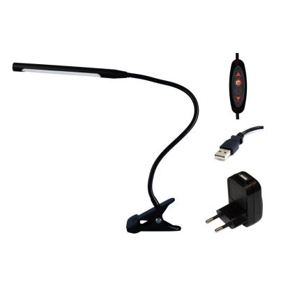 Top Light Lara C - Lámpara LED regulable con clip LARA USB LED/5W/230V