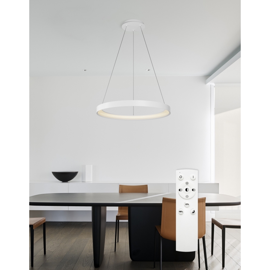 Top Light - Lámpara de araña LED regulable ORBIT LED/40W/230V 3000-6500K diá. 50 cm blanco + control remoto