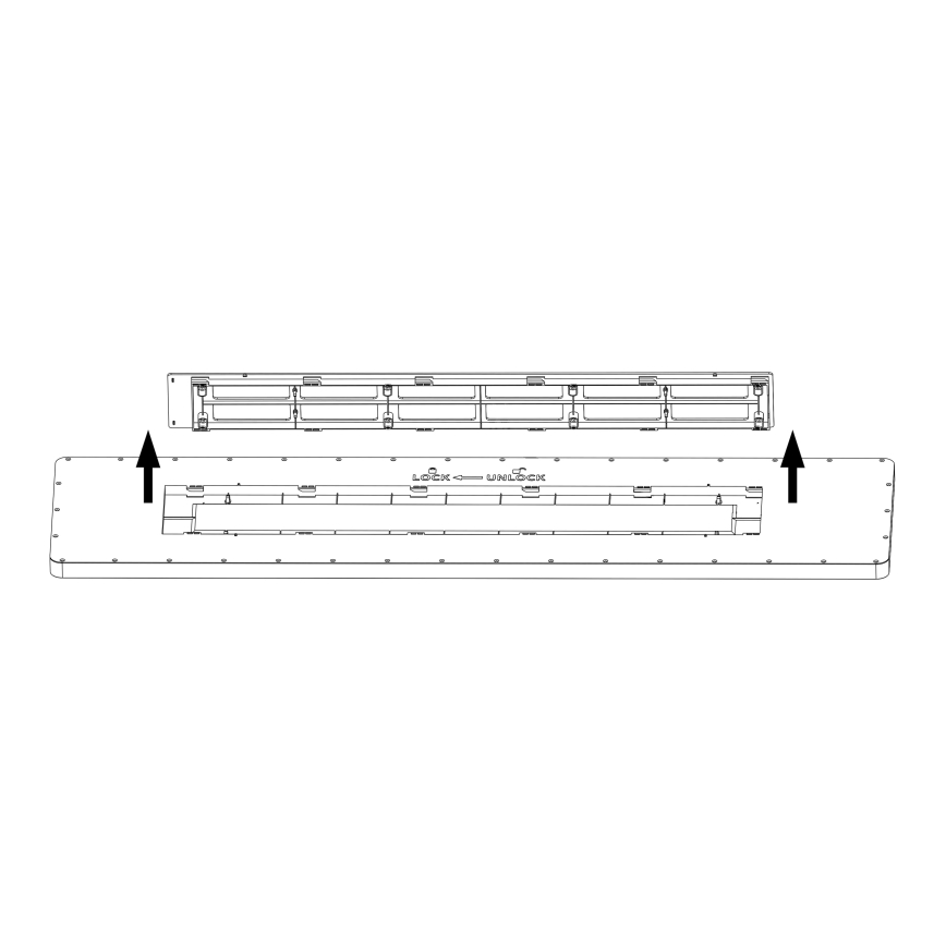 Top Light - LED Panel fijo regulable REVIT LED/70W/230V 3000-6500K 120x30 cm negro + control remoto
