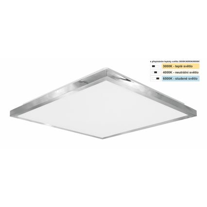 Top Light - Plafón LED de baño SILVER LED/24W/230V IP44 3000/4000/6500K 38x38 cm cromo mate